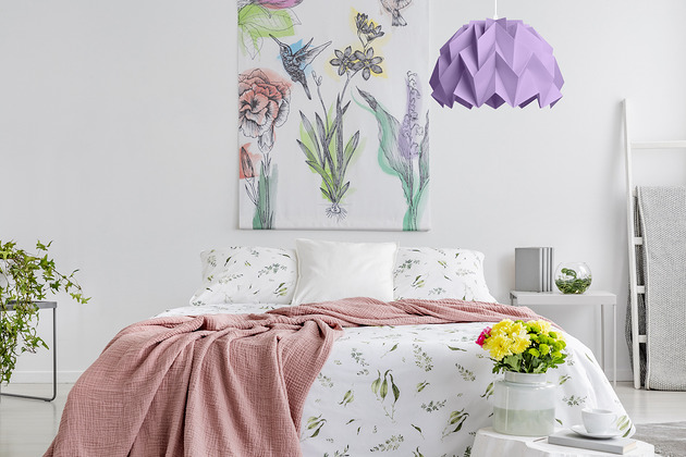lampy wiszące Lampa wisząca origami ICEBERG L  liliowa