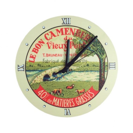old CHeZZe czWArty duży 26 cm Clock Wood Studio