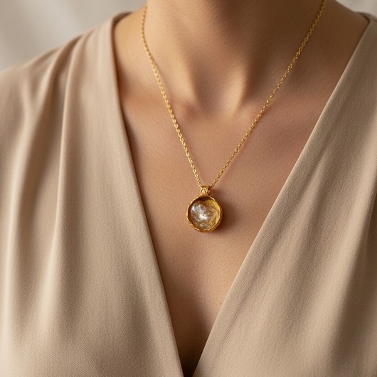 złote naszyjniki Naszyjnik z Kwarcem Dymnym