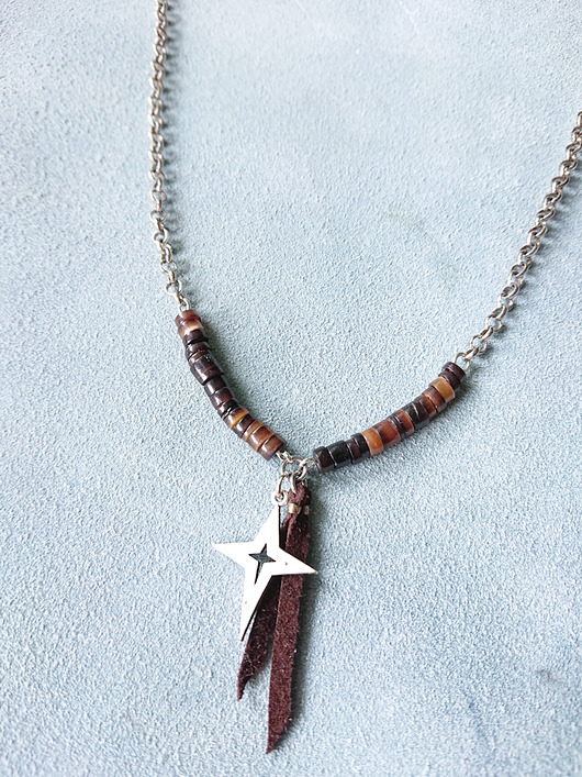 north star . naszyjnik z dla żeglarza IRON WOLF