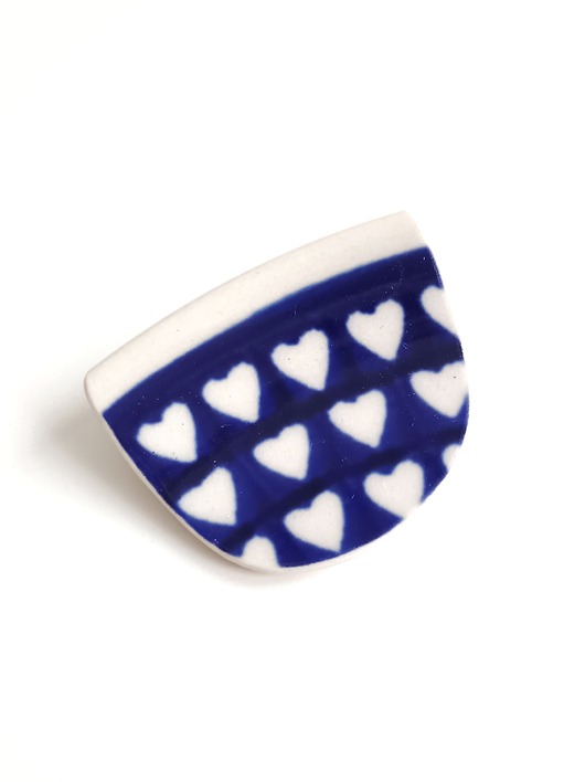 broszki Broszka Bolesławiec serduszka