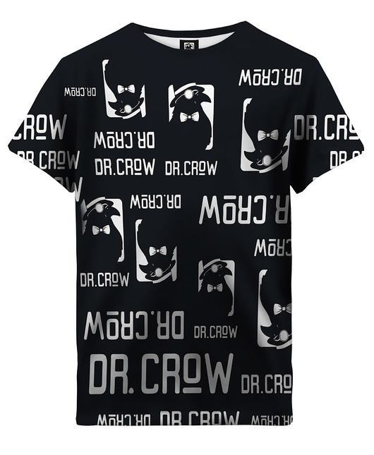 t-shirty dla chłopców T-shirt Boy DR.CROW Logo Czarna