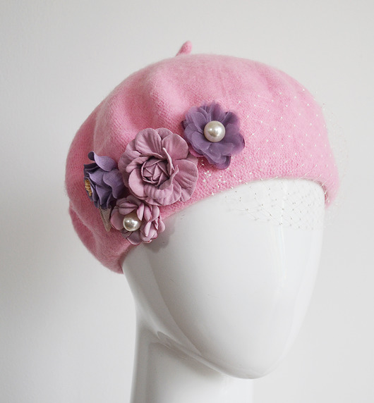różowy beret YOKOdesign