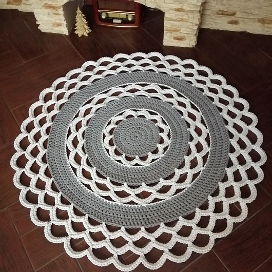 dywany Dywan szydełkowy 130cm