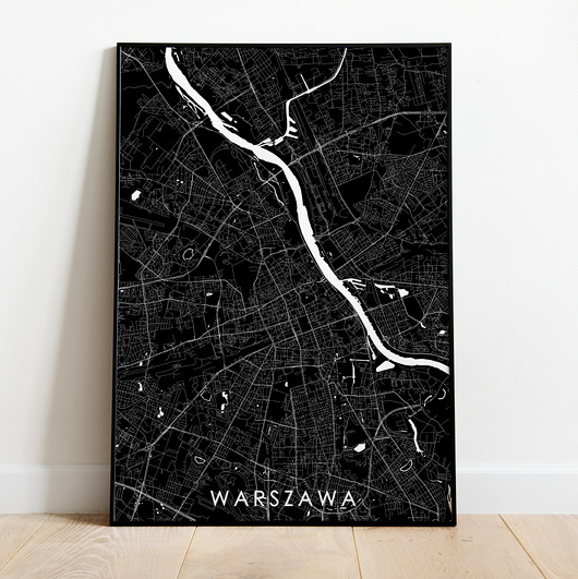 Mapa plakat - Warszawa Mappy Maps