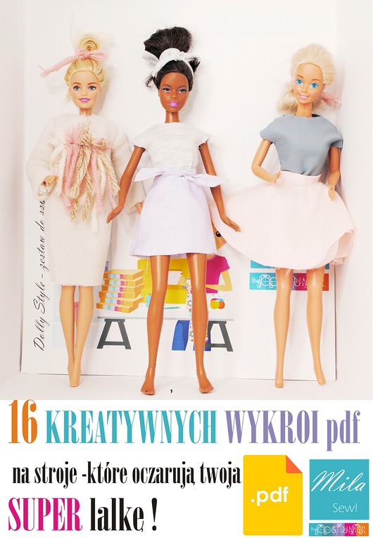 zabawki - inne PDF  A4 ZESTAW KREATYWNY  z wykrojami dla lalek 