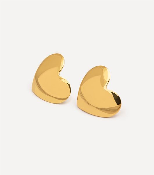 kolczyki pozłacane Kolczyki pozłacane serca All my love