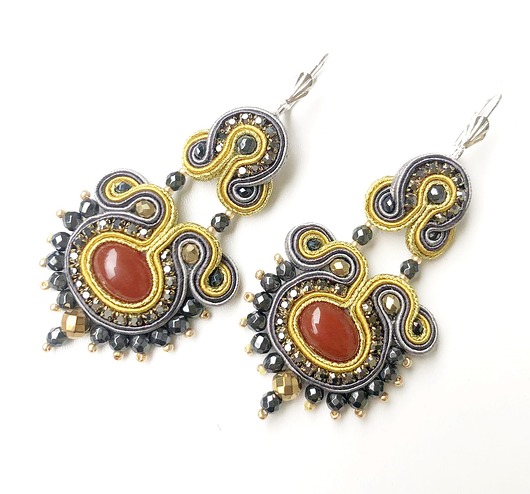 kolczyki soutache Sutaszowe kolczyki AGADIR