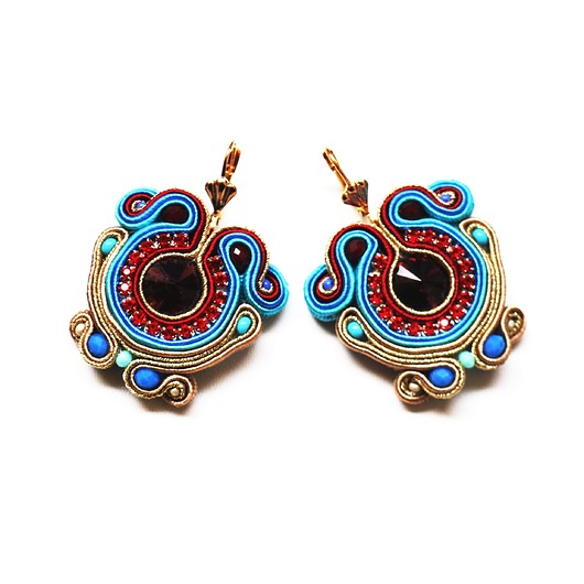 kolczyki soutache Sutaszowe kolczyki MARRAKECH