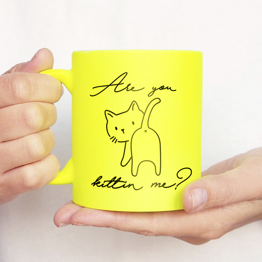 Are you kitting Żółty fluo kubek ONE MUG A DAY