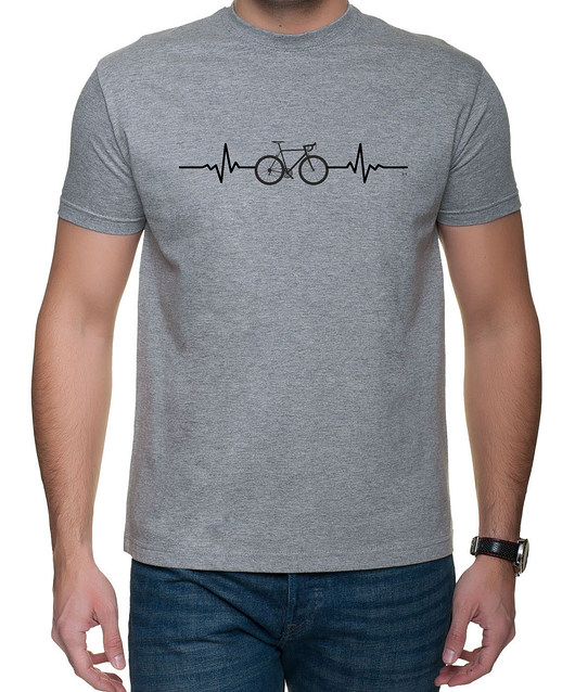 t-shirty męskie Koszulka T-SHIRT EKG Szosa szara
