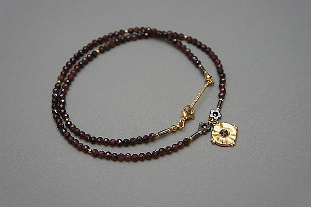 chokery Granaty choker vol. 6 naszyjnik - Szlachetna kolekcja