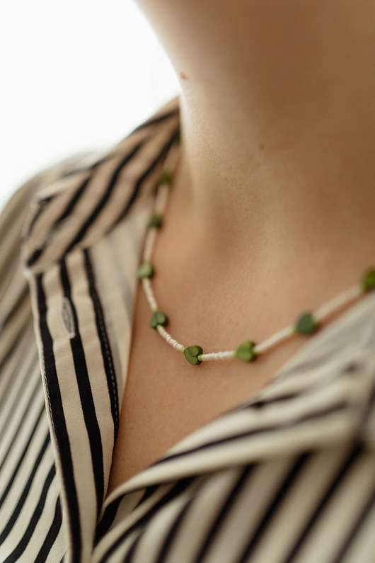 naszyjniki - inne Delikatny naszyjnik serca