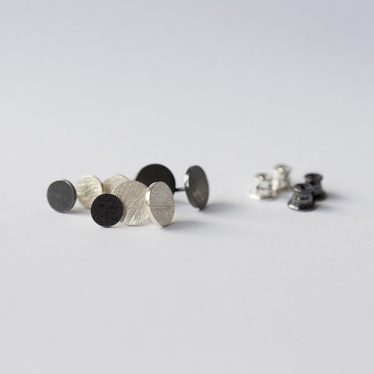Kolczyki srebrne Piny oksydowane Marta jewelry