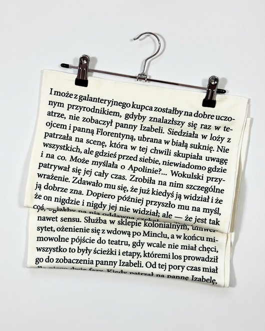 szale damskie Szalik z "Lalką" Bolesława Prusa