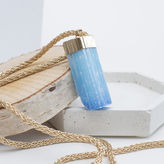 złote naszyjniki Naszyjnik "Serenity" - Amulet Niebiańskiego Spokoju