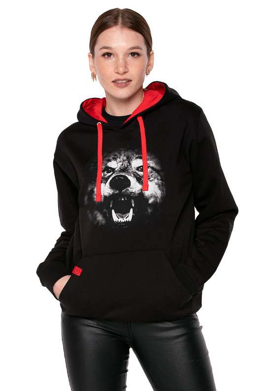 bluza z kapturem damska Bluza kangurka UNDERWORLD unisex Wolf
