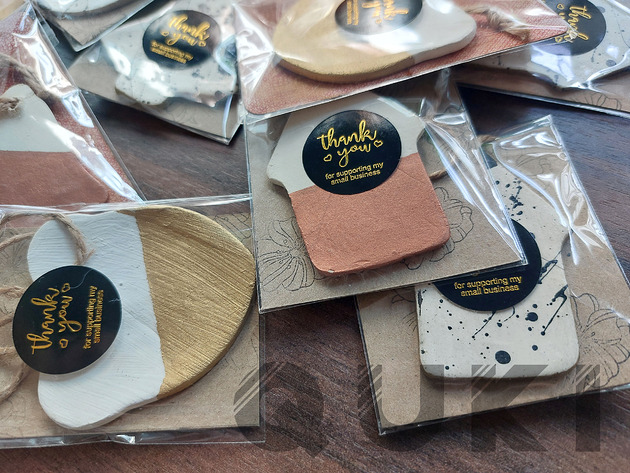 ozdoby choinkowe Quki - Gliniane ozdoby wiszące, handmade