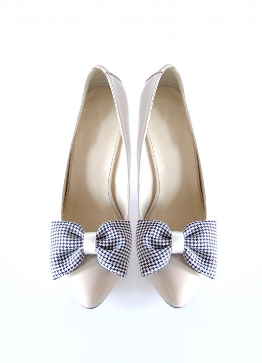 White Pepe Bow - klipsy do butów Coquet Coquet