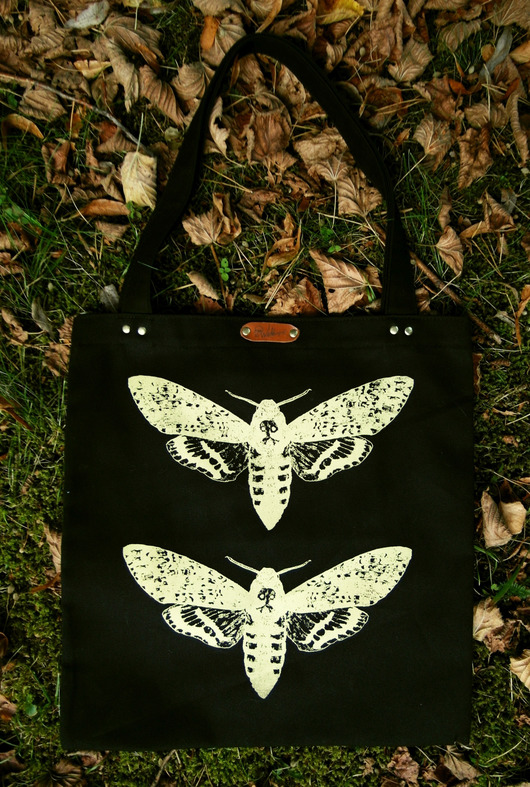 Ćmy - torba z grubej bawełny Wild Dot