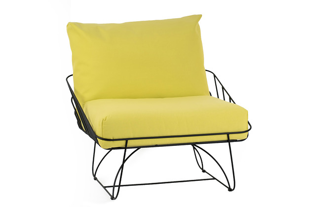 fotele Fotel ogrodowy tarasowy Fibonacci żółty