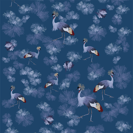 naklejki ścienne do pokoju dziecka Tapeta dla dzieci Niebieskie Żurawie ( Blue Crane )