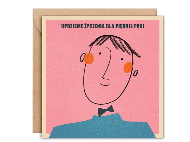 kartki okolicznościowe - wydruki Kartka Uprzejme życzenia + koperta