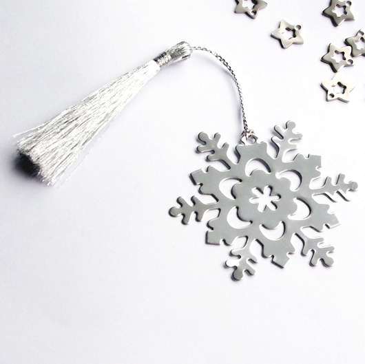 zakładka : stal szlachetna : śnieżynka : silver kaktusia