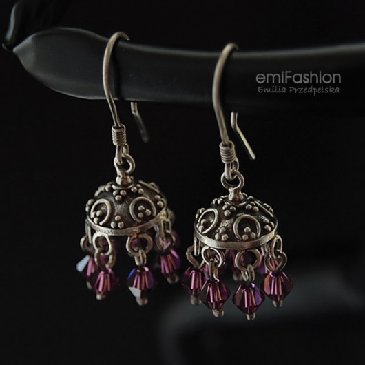 kryształ Swarovski Amethyst w srebrze MAREMI Jewelry