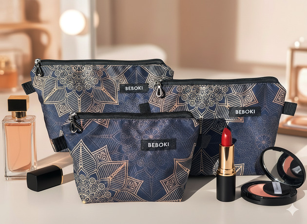 kosmetyczki Kosmetyczka turkusowa Mandale rozmiar do wyboru S / M / L