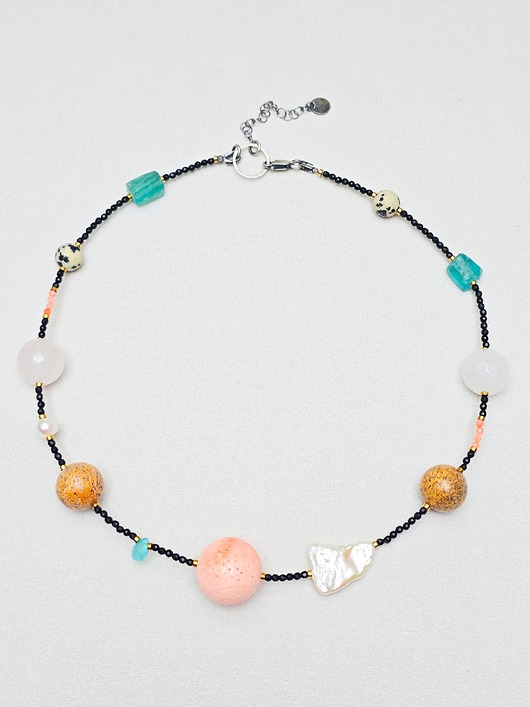 chokery Czoker Naszyjnik z Kamieni Rosso