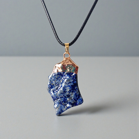 wisiory Surowy sodalit wisior na sznurku