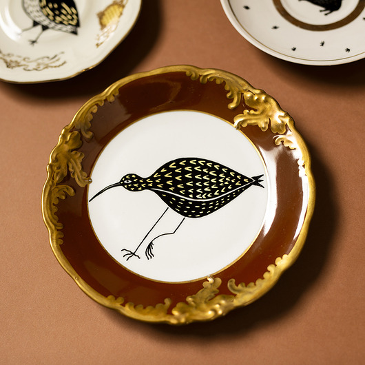 Ozdoby na ścianę Talerz na ścianę - czapla