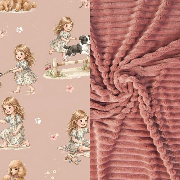 kocyki, kołderki, pościel dla dzieci WYJĄTKOWY koc _ narzuta _ dog&girl _ 100x150 cm