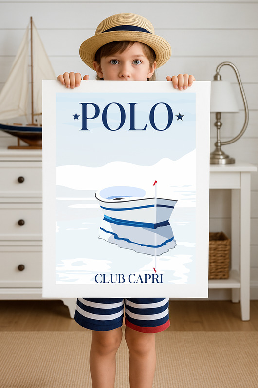 obrazy i plakaty do pokoju dziecięcego Plakat club Capri