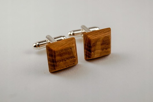 Spinki Dębowe + Pudełko  Mukana Woodwork