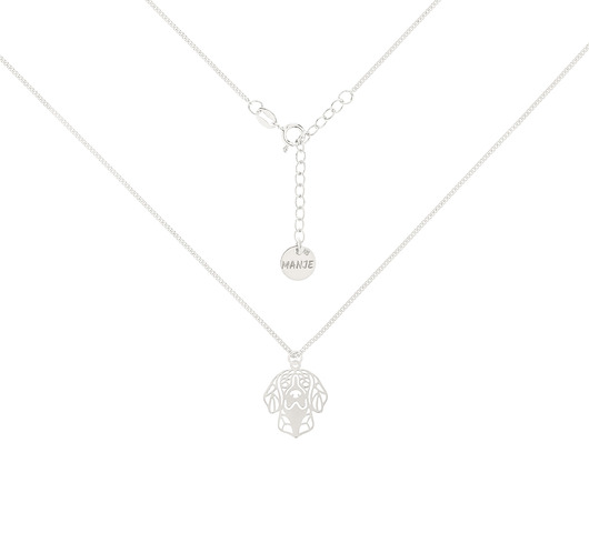 chokery Srebrny choker pancerka z psem Beagle