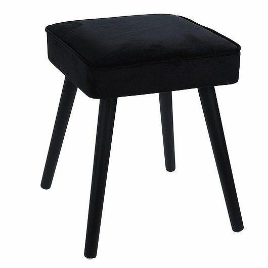 Stołek Taboret Tapicerowany czarny MIA home