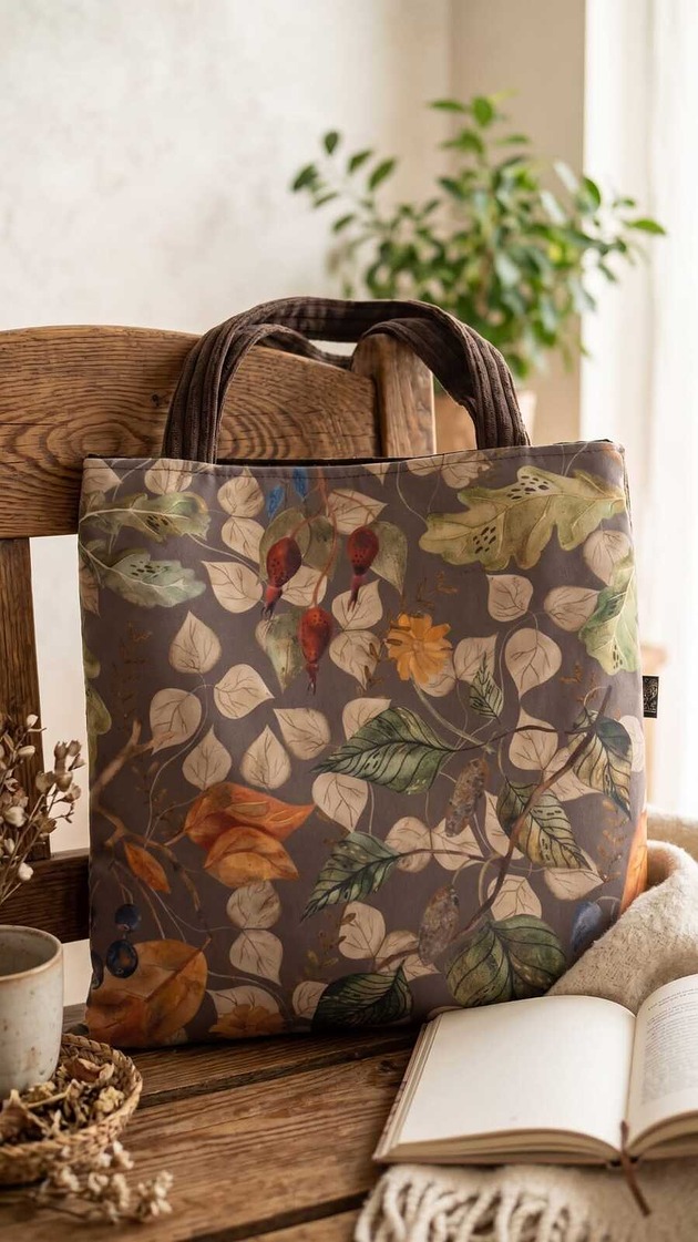 torby na ramię Torba shopperka jesienne liście