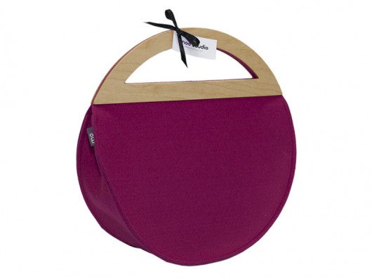 Round felt bag Pink moo studio