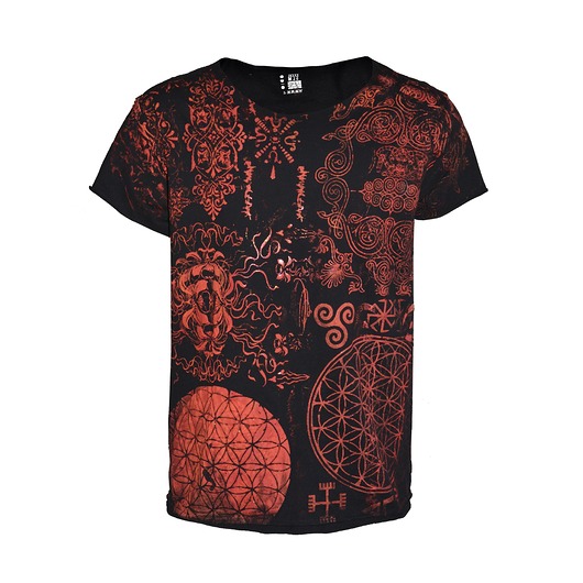 t-shirt damskie red shamanicpunk tee
