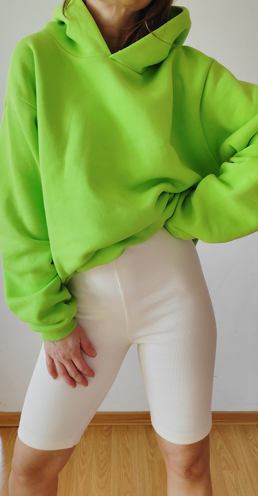bluza z kapturem damska Bluza Elen Limonka