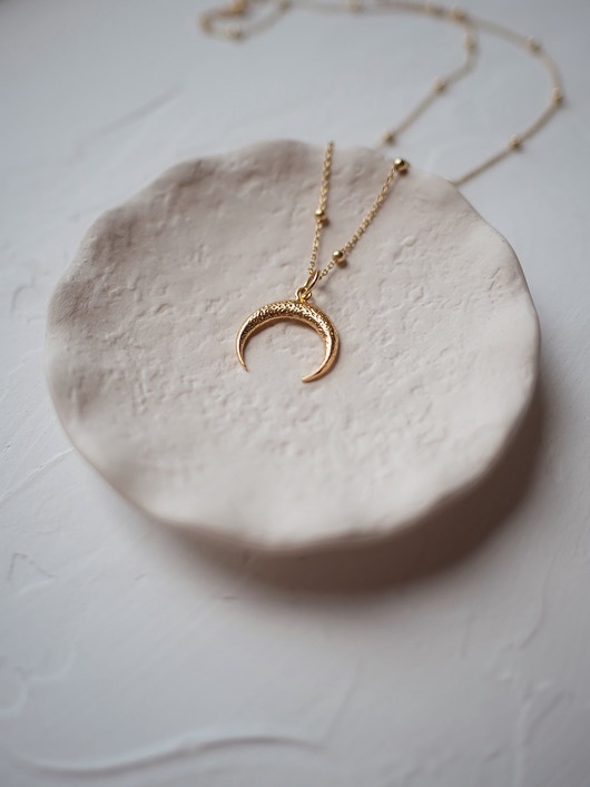 złote naszyjniki Pozłacany Naszyjnik LUNA
