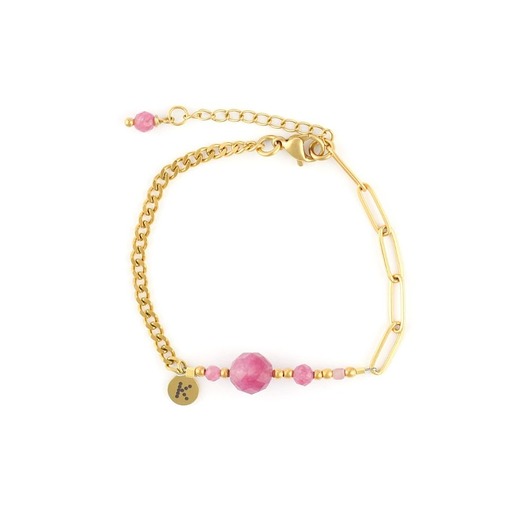 bransoletki z kamieni naturalnych Bestseller! Bransoletka zodiakalna - Panna Pozłacana stal szlachetna