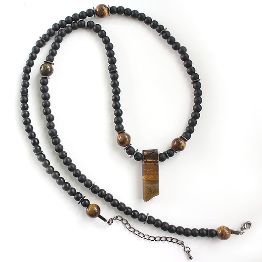 biżuteria męska Tygrysie Oko, matowy onyks, hematyt