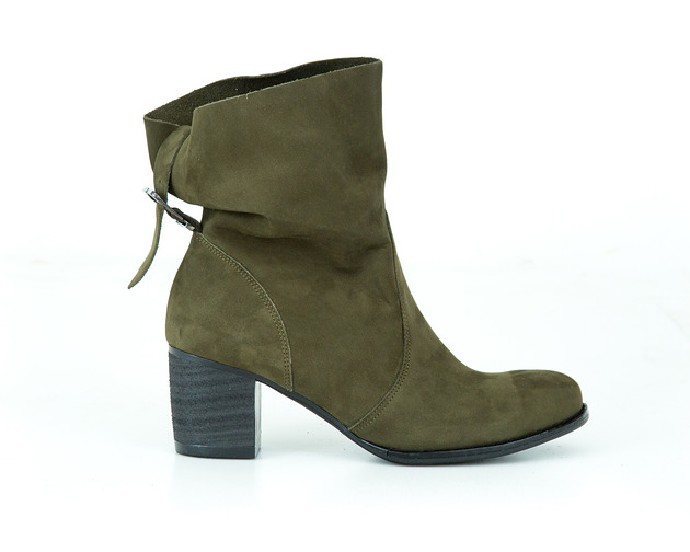 SKÓRZANE BOTKI ZAPATO 497 OLIWKA Zapato