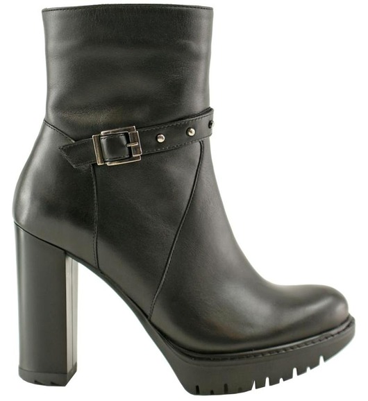 botki damskie Botki skórzane licowe    (6155)