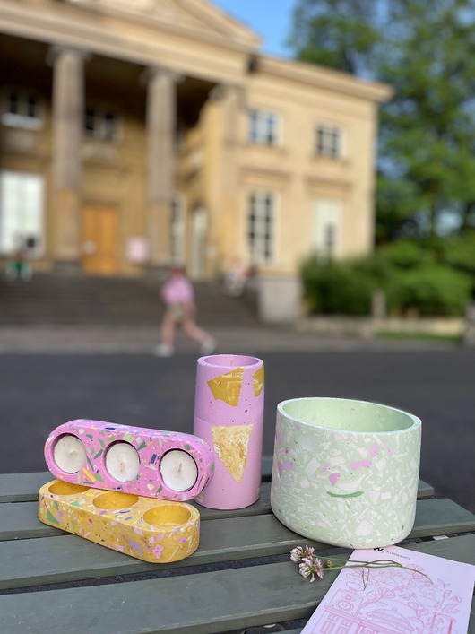 doniczki Osłonka na doniczkę pod makramę, pistacjowa doniczka, lastryko