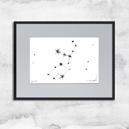 grafiki i ilustracje Oprawiona grafika zodiak Panna