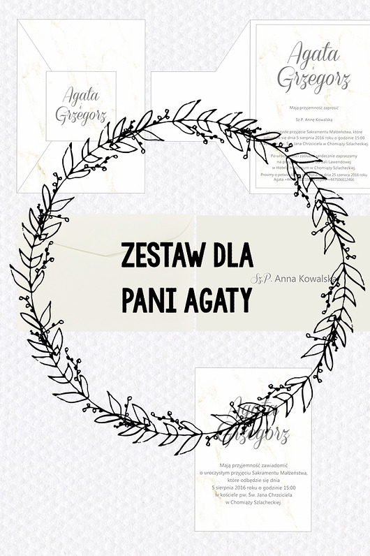 Zestaw dla Pani Agaty MARBLE BEIGE Papel